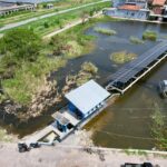 Panel surya Pompa Air Tenaga Surya PATS di Demak.