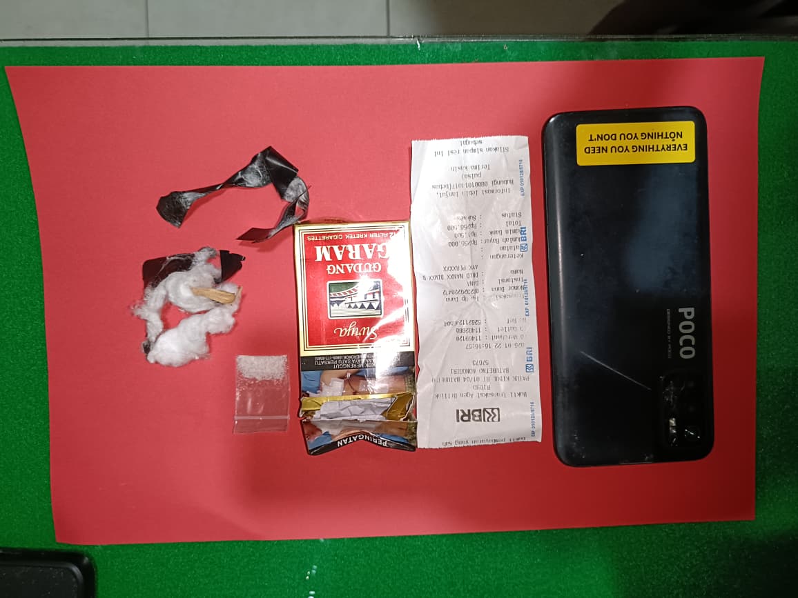Barang bukti sabu 1,38 gram