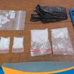 Lima paket sabu diamankan dari tersangka.