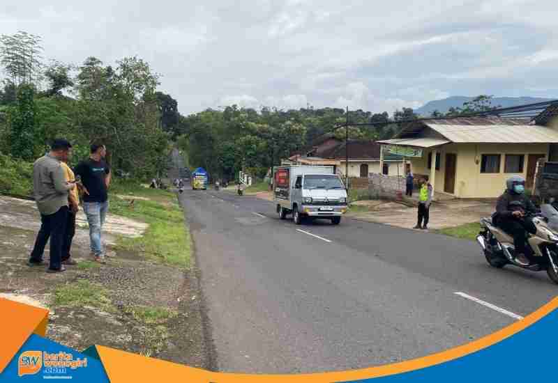 Polisi olah TKP kecelakaan maut Slogohimo Wonogiri, Selasa sore.