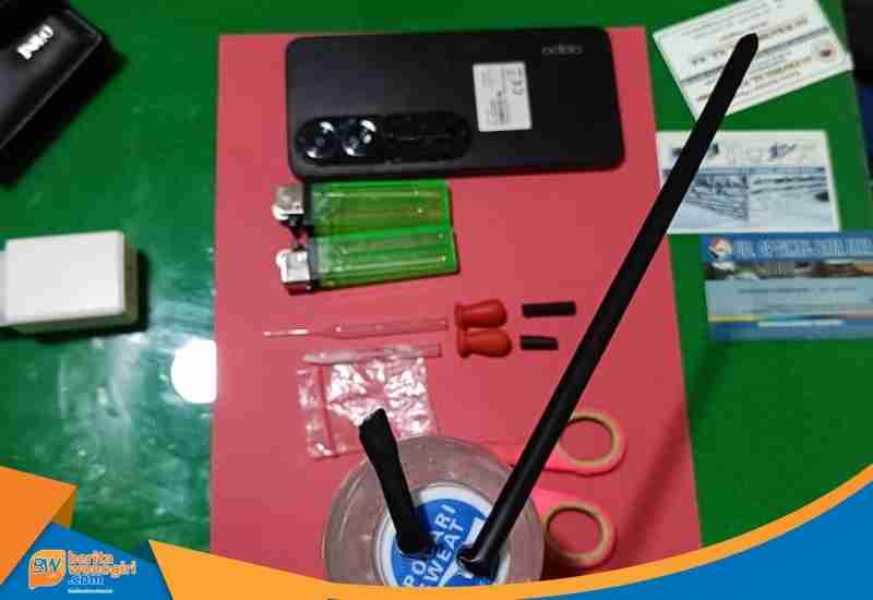 Alat hisap sabu hasil penggerebekan Polres Wonogiri