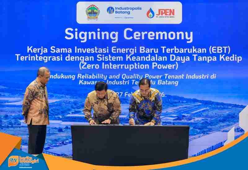 Penandatanganan kerja sama energi hijau KITB Jawa Tengah