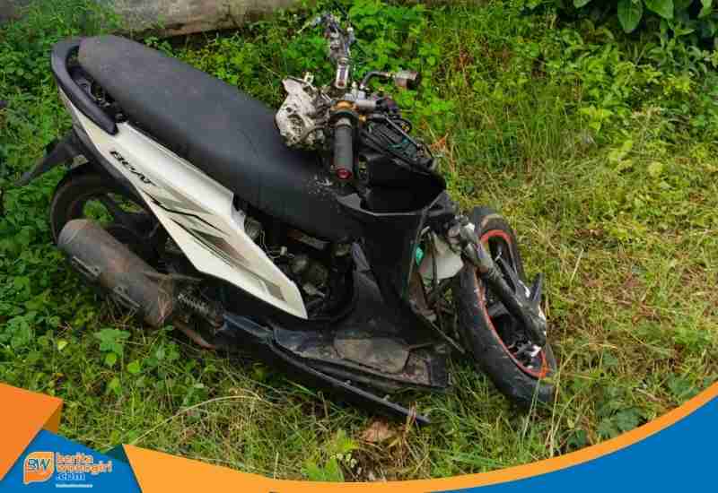 BWC3 Sepeda motor rusak akibat Kecelakaan Jalan Raya Ponorogo–Wonogiri