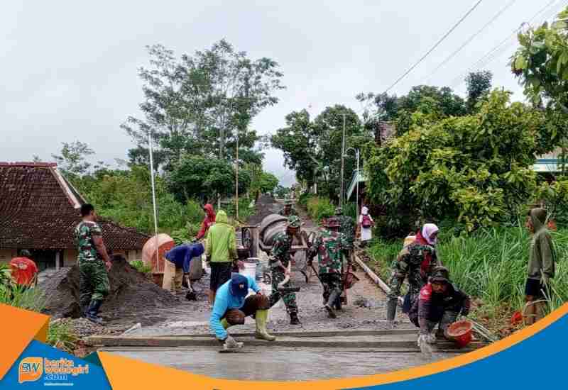 TMMD 2026 di Desa Kembang mulai pengecoran jalan