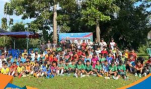 Peserta seleksi Persiwi Wonogiri U-13 beraksi di Lapangan Kiran Sidoharjo