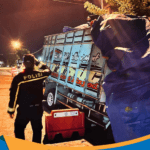 Kondisi truk Mitsubishi Colt ringsek setelah kecelakaan maut Wonogiri.