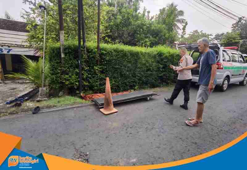 Lokasi kecelakaan kerja di Wonogiri tiang listrik Masjid Qulillhaq