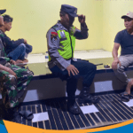 Suasana pos Satkamling di wilayah Jatiroto Wonogiri pada malam hari.