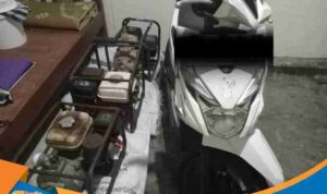 Barang bukti tiga mesin diesel curian di Polsek Wuryantoro.