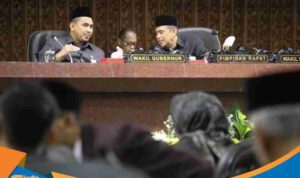 Suasana Ruang Rapat Paripurna Gedung DPRD Provinsi Jawa Tengah di Semarang.