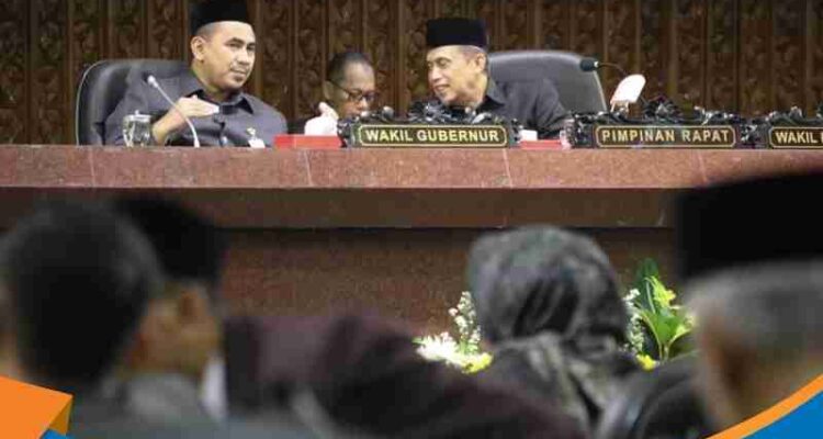 Suasana Ruang Rapat Paripurna Gedung DPRD Provinsi Jawa Tengah di Semarang.