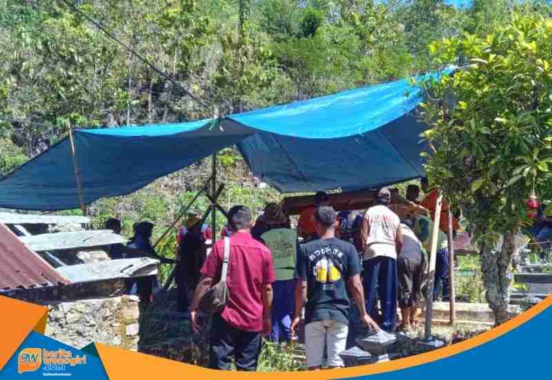 Makam Herwanto yang dibongkar untuk kepentingan penyelidikan