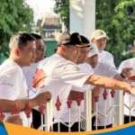 Bupati Wonogiri Setyo Sukarno memberikan sambutan di acara Bakso Wonogiri Mendunia.
