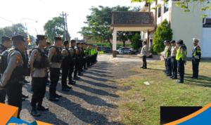 Apel siaga Polres Wonogiri di Polsek Purwantoro.