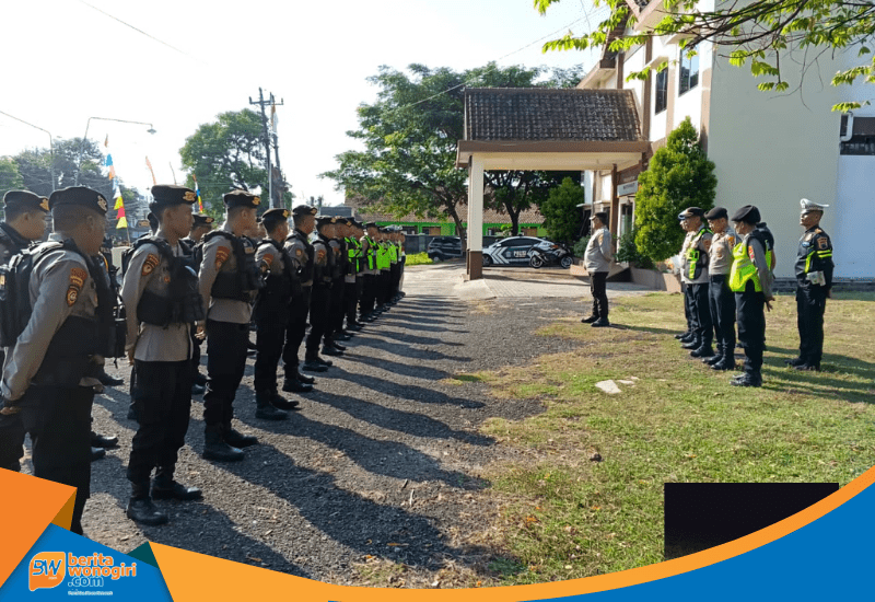 Apel siaga Polres Wonogiri di Polsek Purwantoro.
