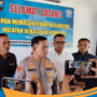 Kapolres Wonogiri AKBP Wahyu Sulistyo saat konferensi pers kasus kekerasan seksual.