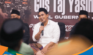 Wakil Gubernur Jateng Taj Yasin Maimoen menyambut Ketum GP Ansor Addin Jauharuddin