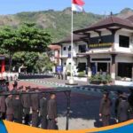 Kapolres Wonogiri memimpin Upacara Hari Lahir Pancasila 2026 di halaman Mapolres