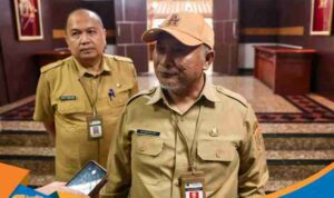 Kepala Dinas PUPR Jateng Henggar Budi Anggoro memberikan keterangan pers mengenai infrastruktur.
