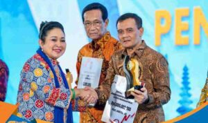 Suasana kemeriahan ruang aula Yogyakarta Marriott Hotel saat acara Malam Apresiasi Pemerintah Daerah Berprestasi.