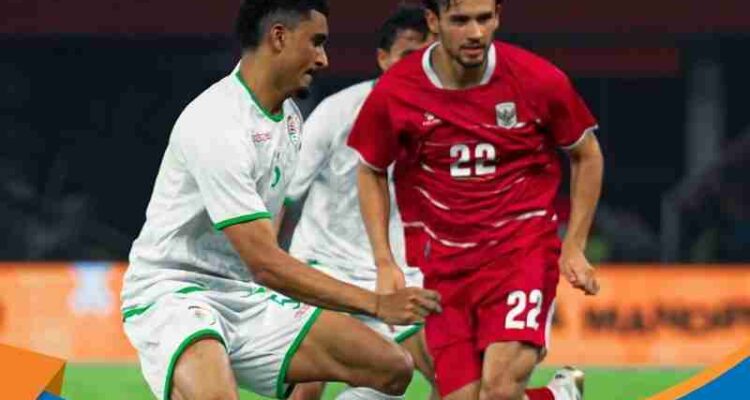 Pemain Oman terlihat buntu menghadapi press Timnas Indonesia.