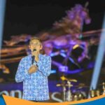 Sekda Jateng Sumarno memberikan sambutan di panggung Hari Jadi Boyolali.