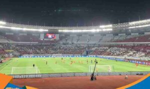 Suasana Stadion Utama Gelora Bung Karno Jakarta jelang laga FIFA Match Day.
